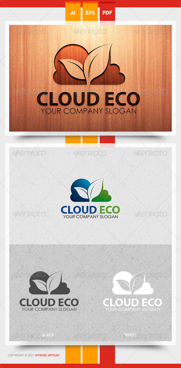 Cloud Eco Logo Template - Nature Logo Templates