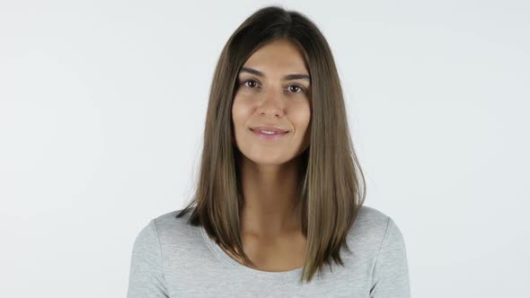 Yes, Accpeting Offer Beautiful Girl, White Background in Studio alt