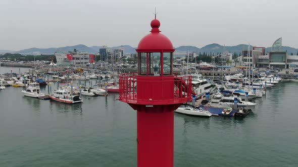 Korea Gyeonggi Do Hwaseong Marina Jeongok Port Lighthouse