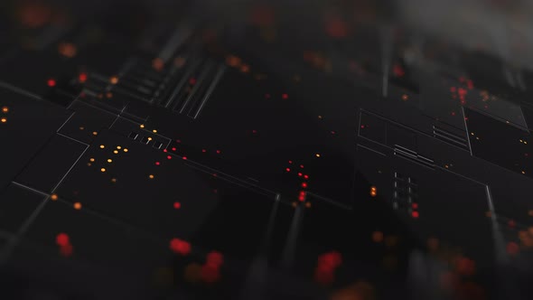 Abstract high tech digital technology background 4K loop. alt