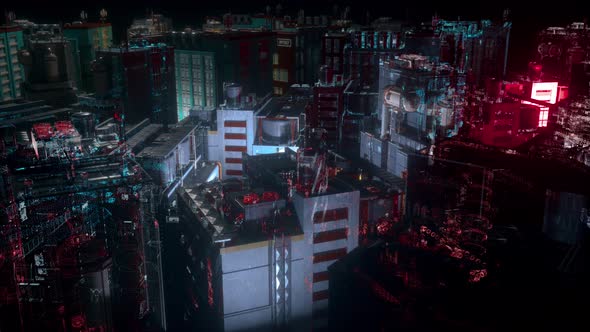 Cyberpunk Metaverse Buildings 4k