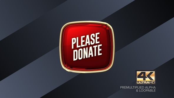 Please Donate Rotating Sign 4K