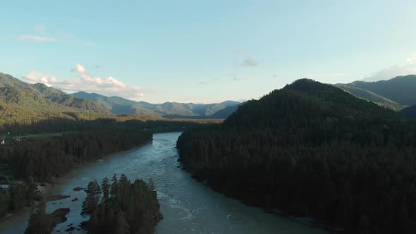 Aerial View of Katun River