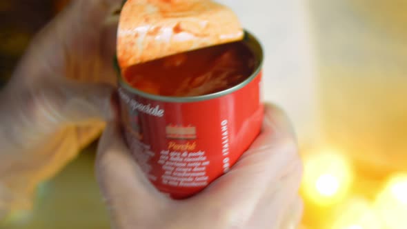 Pour the Lightly Canned Tomatoes Over the Chorizo Ingredients That are Frying alt