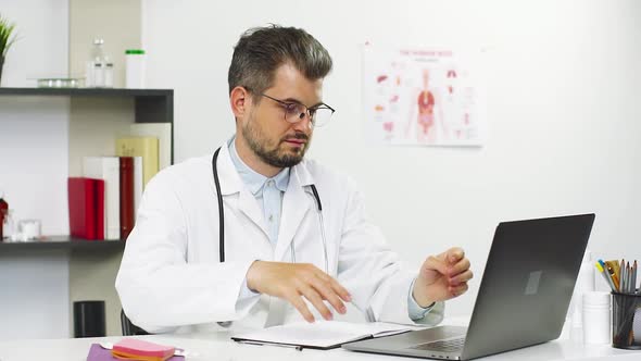 Doctor Opens the Pc and Start Working on It alt