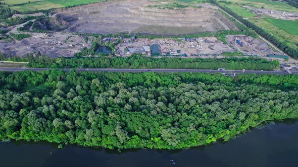 Openpit Mine Showing the Industrial Exterior Mining Quarry alt