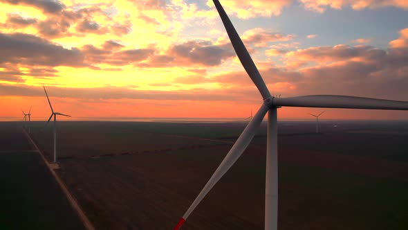 Wind Driven Generators Operate on Dark Field After Sunset