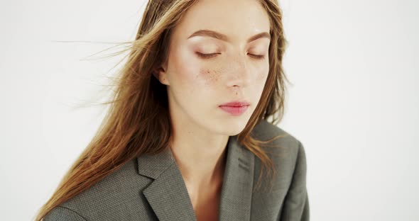 Close Up Portrait of Model Girl