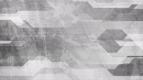 Abstract Grey Grunge Tech Geometry