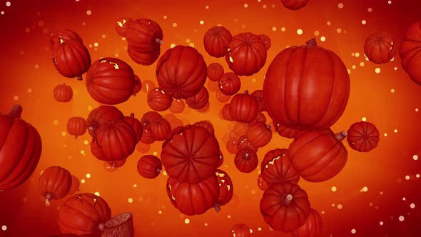 Halloween Pumpkin Particles 01 4k 