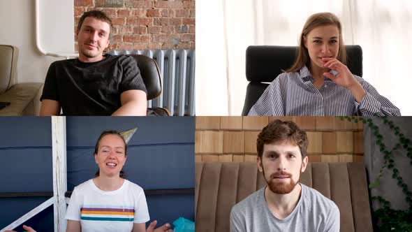 Party Video Call Communication Friends alt