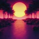 Palm Tree and Sunset, 80&#39;s Retrowave Background - VideoHive Item for Sale