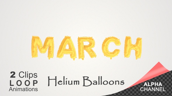 March Month Celebration Helium Balloons