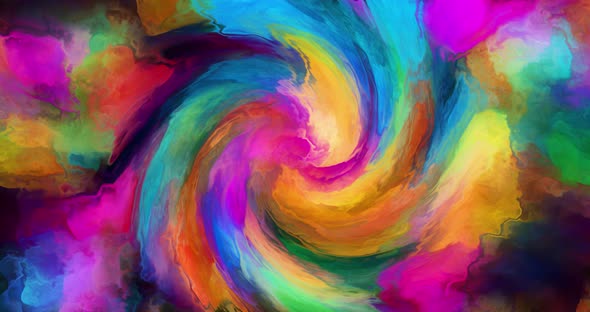 Abstract Twirling animation. Liquid background. Beautiful digital painting movie