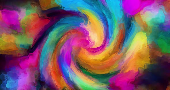 Abstract Twirling animation. Liquid background. Beautiful digital painting movie alt