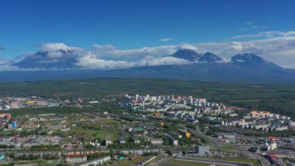 PetropavlovskKamchatsky City Aerial alt