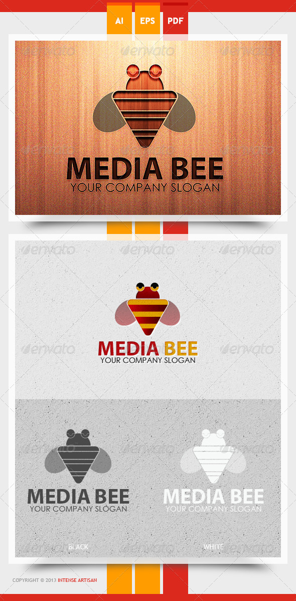 Media Bee Logo Template - Animals Logo Templates