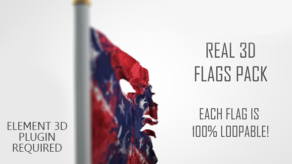 Real 3D Flags - VideoHive 5676871