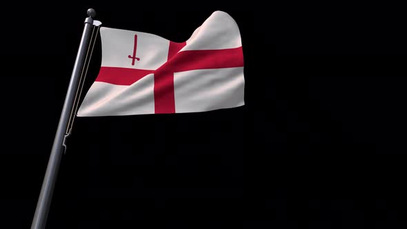 Flag Of London City (United Kingdom) With Alpha Channel 4K alt