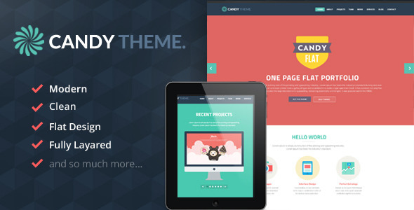 Candy - Onepage - ThemeForest 5710866
