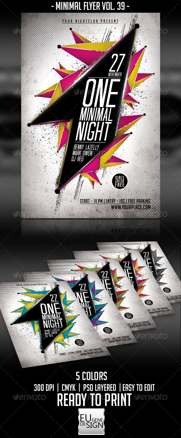 Minimal Flyer Vol. 39 - Clubs & Parties Events