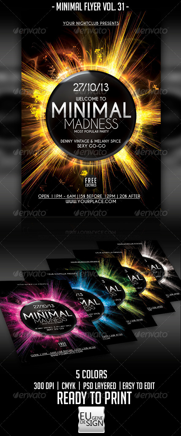 Minimal Flyer Vol. 31 - Clubs & Parties Events