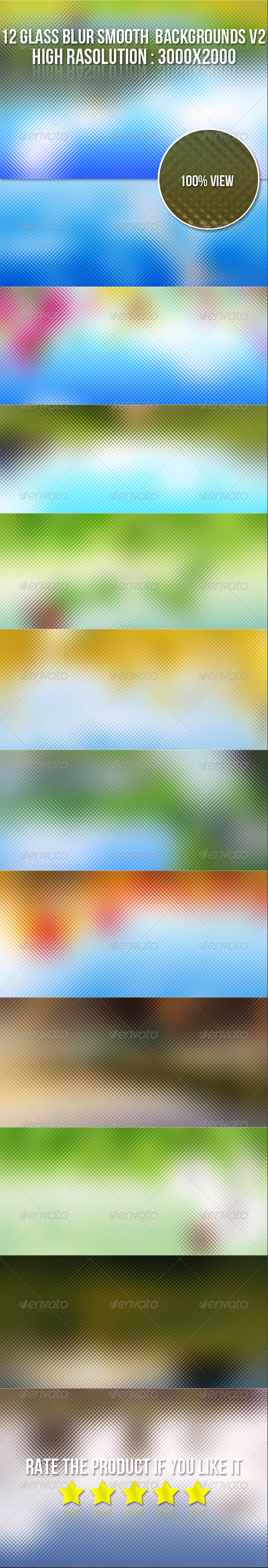 12 Glass Blur Backgrounds V2 - Backgrounds Graphics