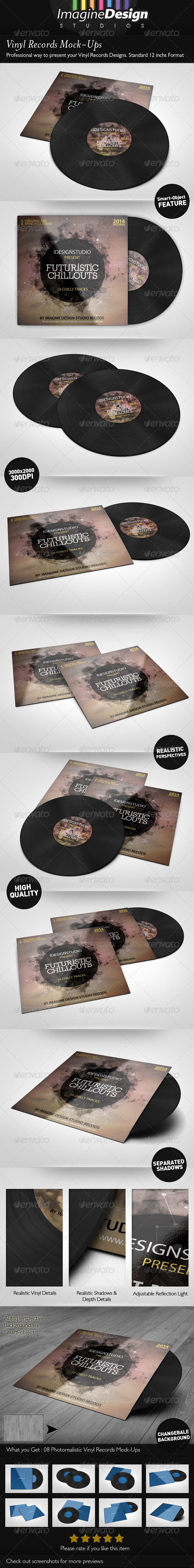 Vinyl Records Mock-ups - Miscellaneous Product Mock-Ups