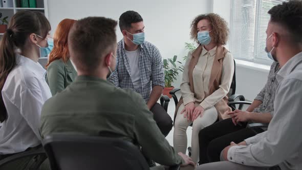 Circle of Trust Woman Wearing a Medical Mask to Protect Against Virus and Infection Talks About Her alt