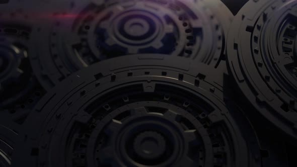 The mechanical process of multiple mechanical parts alt