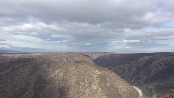 River Timok Gorge on Balkans 4K drone video alt