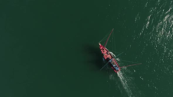 Flying Above Fishing Boat