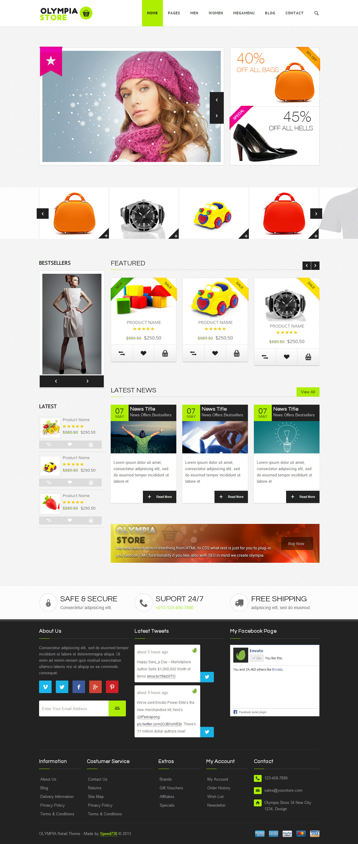 theme drupal prettyphoto responsive Html5 eCommerce Olympia CreativeSpeed by