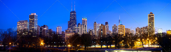 Chicago skyline - Stock Photo - Images