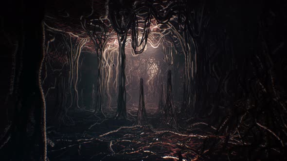 Nightmarish Alien Cave