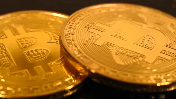 Golden Bitcoin Coins