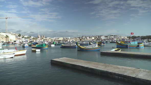 Old Fisherman Village of Marsaxlokk and Important Tourist Attraction on the Malta Island alt