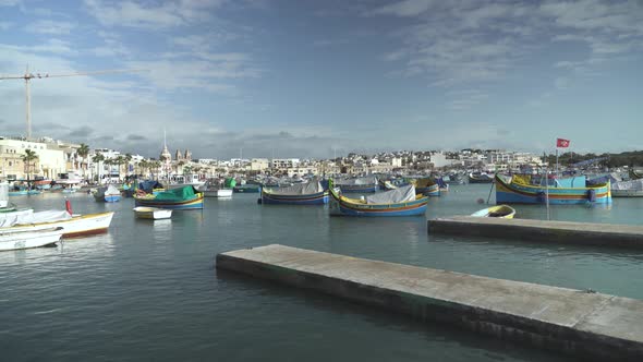 Old Fisherman Village of Marsaxlokk and Important Tourist Attraction on the Malta Island