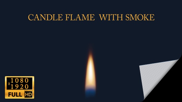 Candle Flame With Smoke