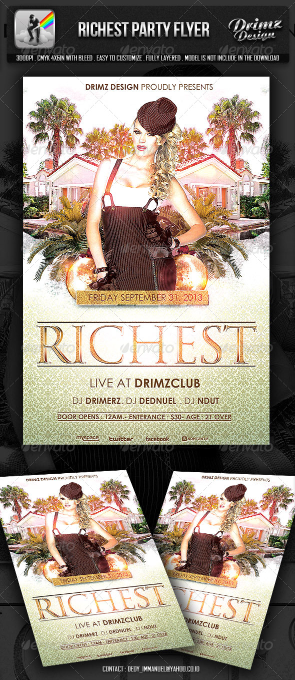 Richest Party Flyer - Events Flyers