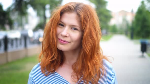 Redhead Young Woman Portrait alt