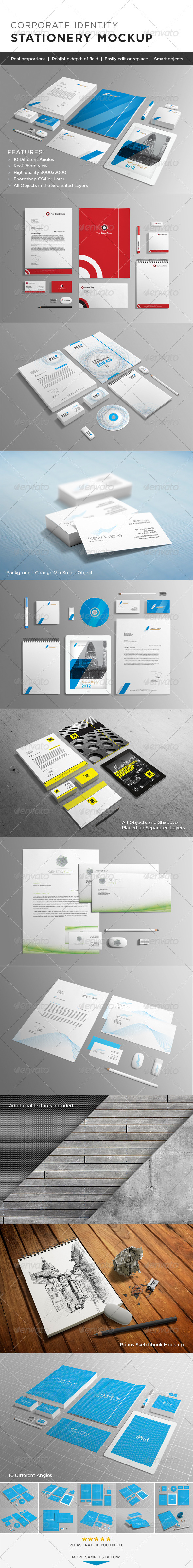 Photorealistic Stationery Mock-up - Stationery Print