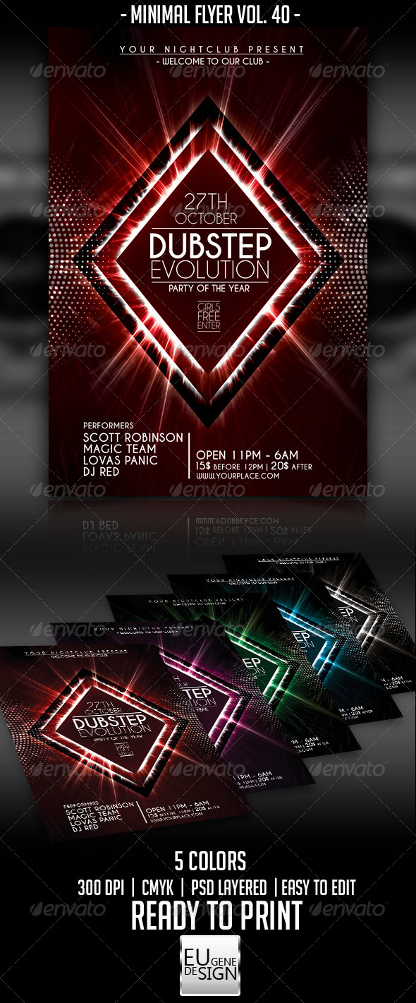 Minimal Flyer Vol. 40 - Clubs & Parties Events
