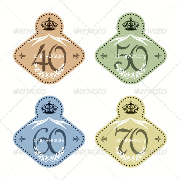 Vintage Jubilee Wine Labels Set