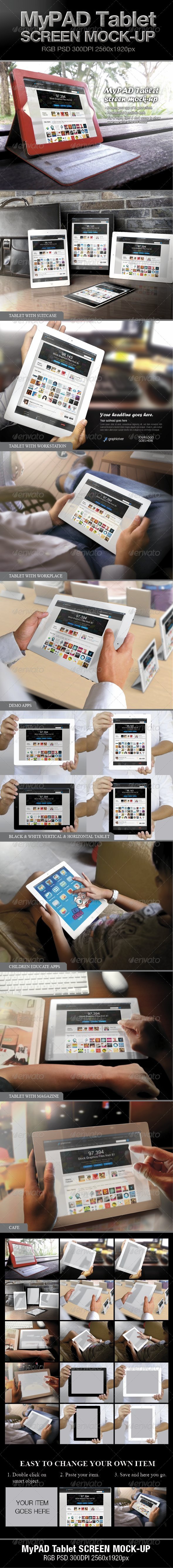 MyPAD Tablet Screen Mock-up - Mobile Displays