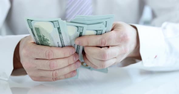 Businessman Considers American Cash Dollars Money alt