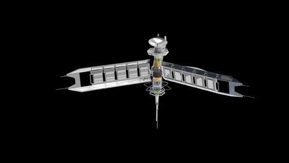 Rotating space transmitter satellite alt