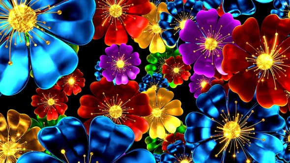 Colorful Flowers , Motion Graphics | VideoHive