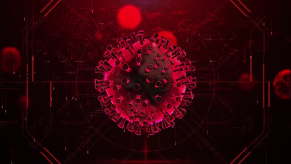 Corona Virus Hi Tech Background 4k alt