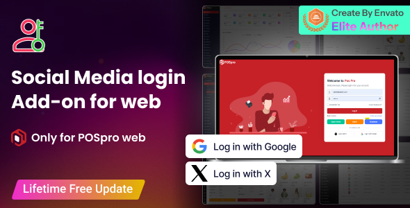 POSpro Social Media login Add-on for web & App